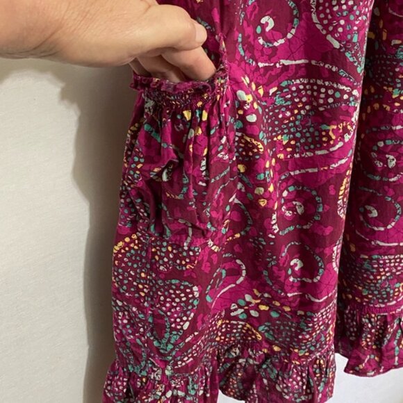 W-39 Flowers Red & Colorful Print Sleeveless MIDI Summer Dress Size S‎ - Picture 5 of 12